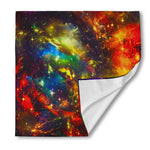 Colorful Universe Galaxy Space Print Silk Bandana
