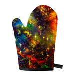 Colorful Universe Galaxy Space Print Single Oven Mitt