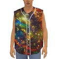 Colorful Universe Galaxy Space Print Sleeveless Baseball Jersey