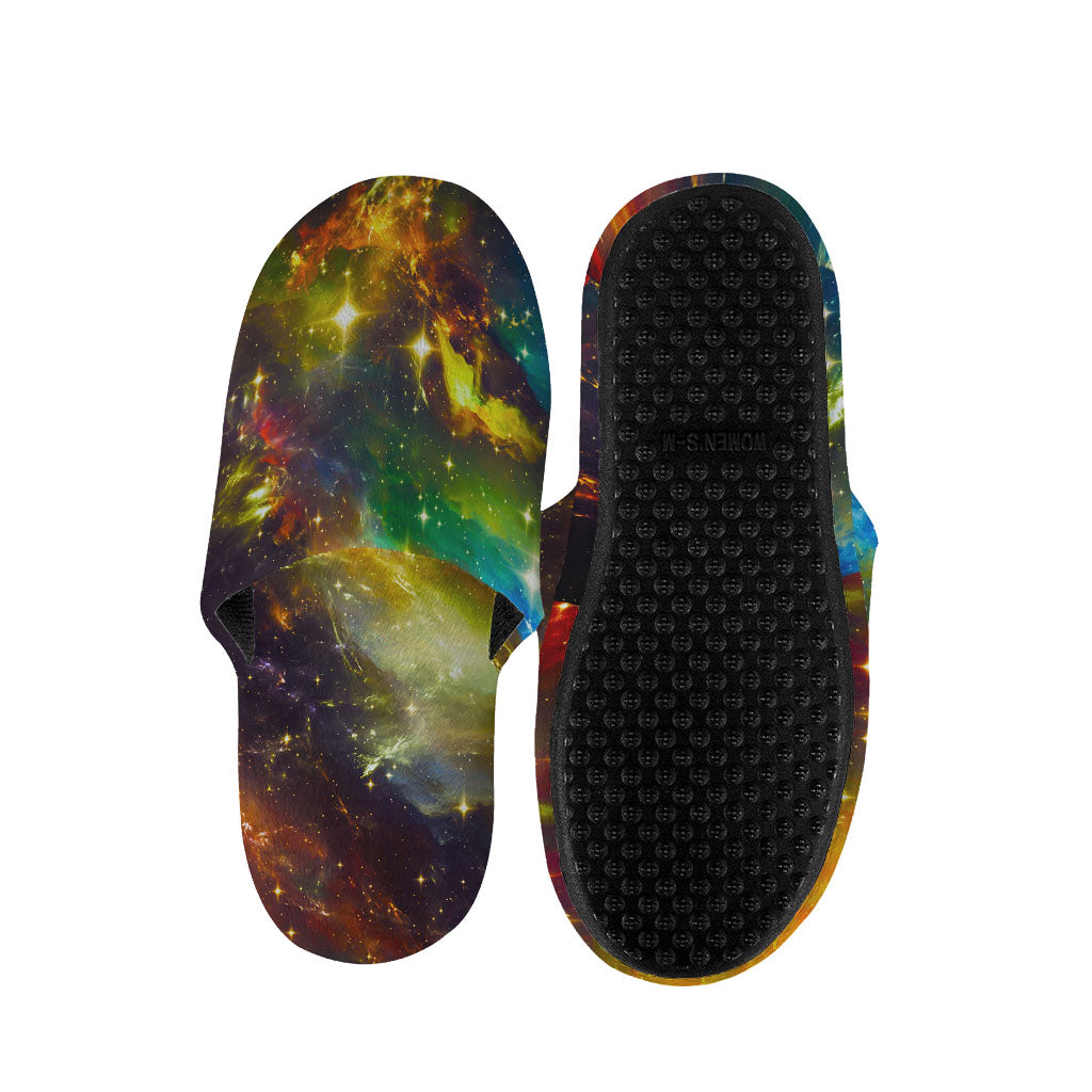 Colorful Universe Galaxy Space Print Slippers