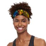 Colorful Universe Galaxy Space Print Sports Headband