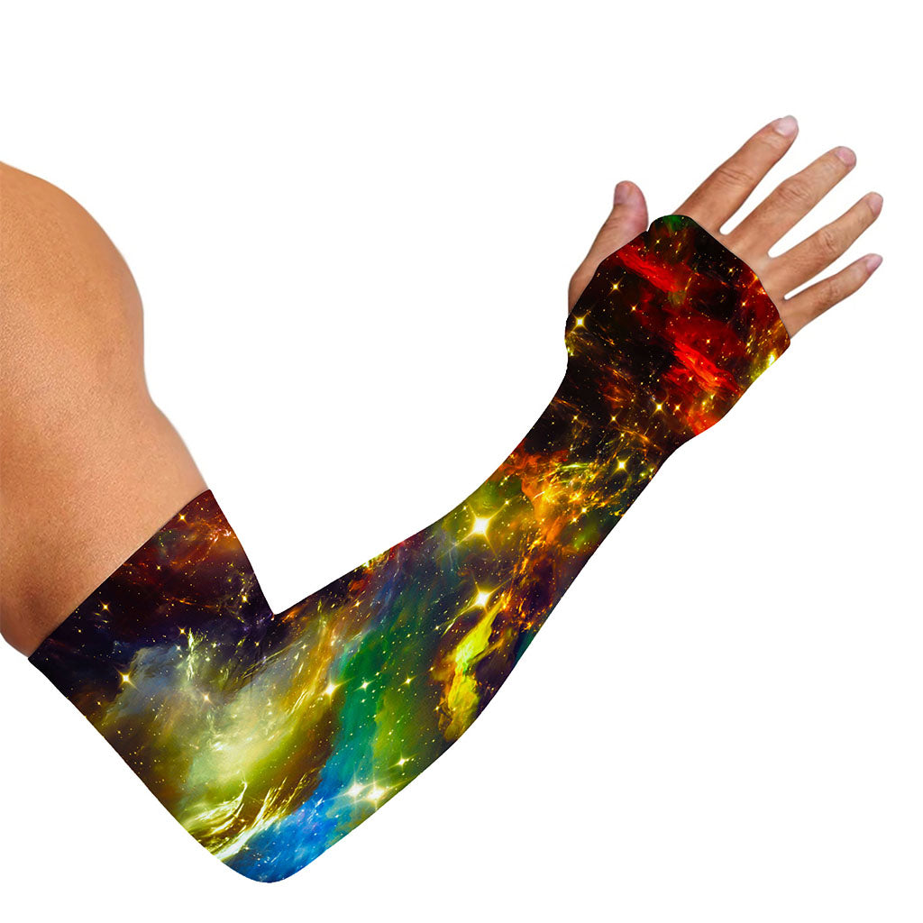 Colorful Universe Galaxy Space Print Sun Protection Arm Sleeves