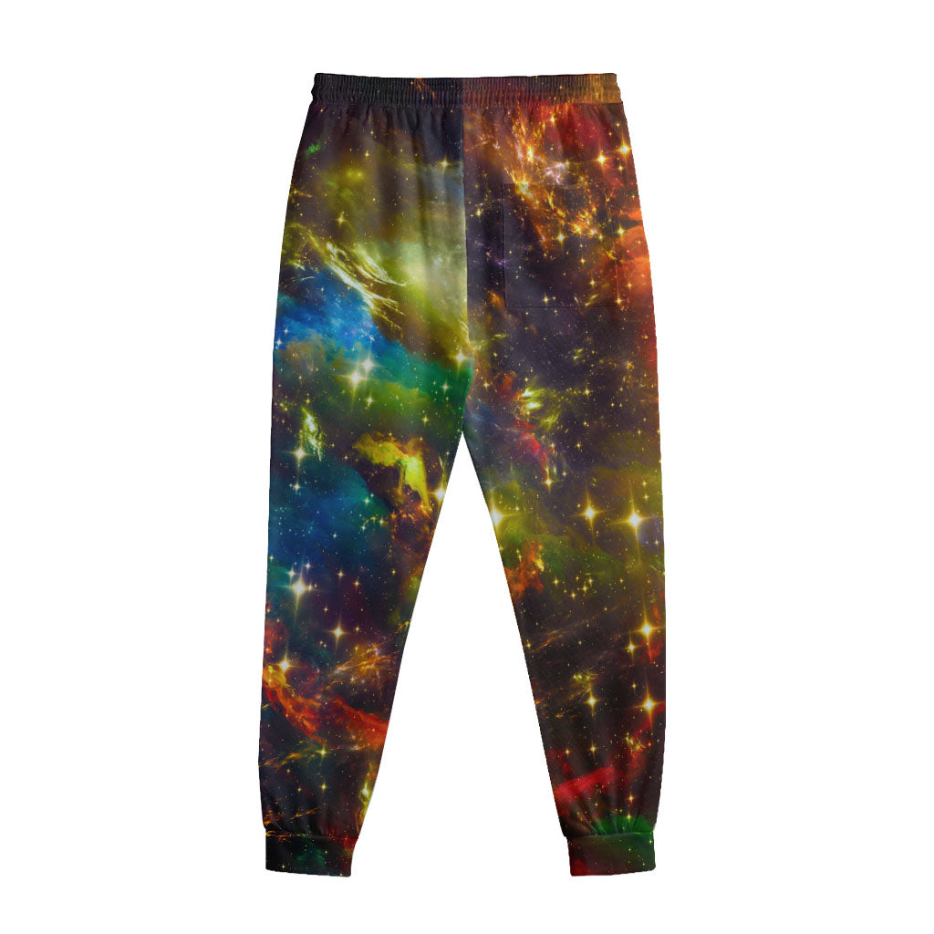 Colorful Universe Galaxy Space Print Sweatpants