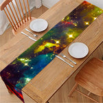 Colorful Universe Galaxy Space Print Table Runner