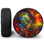 Colorful Universe Galaxy Space Print Tire Cover