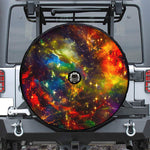Colorful Universe Galaxy Space Print Tire Cover With Camera Hole