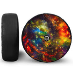Colorful Universe Galaxy Space Print Tire Cover With Camera Hole