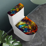 Colorful Universe Galaxy Space Print Toilet Lid And Tank Cover Set