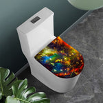 Colorful Universe Galaxy Space Print Toilet Lid Cover