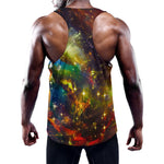Colorful Universe Galaxy Space Print Training Tank Top