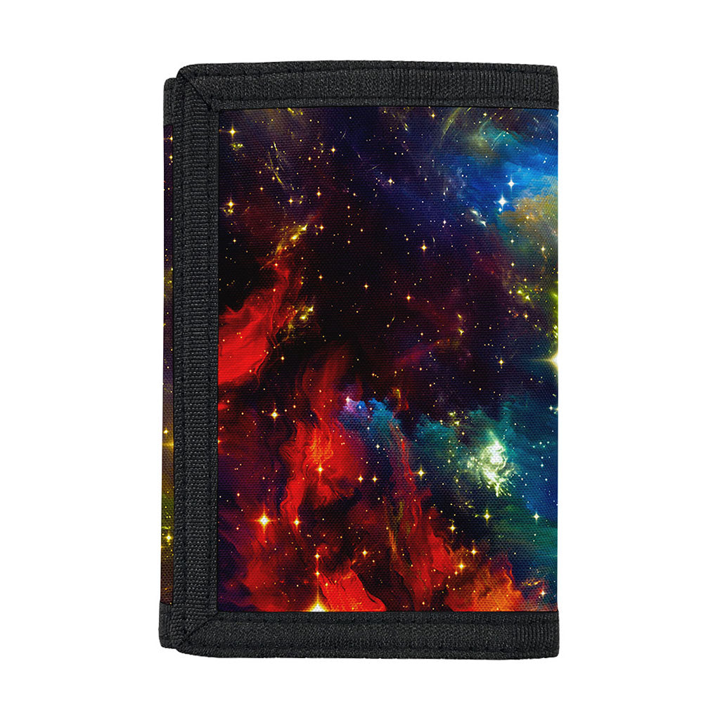 Colorful Universe Galaxy Space Print Trifold Wallet