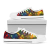 Colorful Universe Galaxy Space Print White Low Top Sneakers