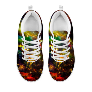 Colorful Universe Galaxy Space Print White Running Shoes