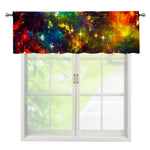 Colorful Universe Galaxy Space Print Window Valance