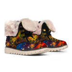 Colorful Universe Galaxy Space Print Winter Boots