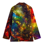 Colorful Universe Galaxy Space Print Women's Cotton Blazer