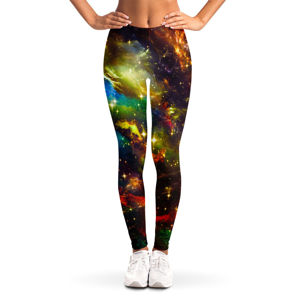 Colorful Universe Galaxy Space Print Women's Leggings