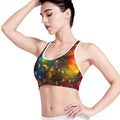 Colorful Universe Galaxy Space Print Women's Sports Bra