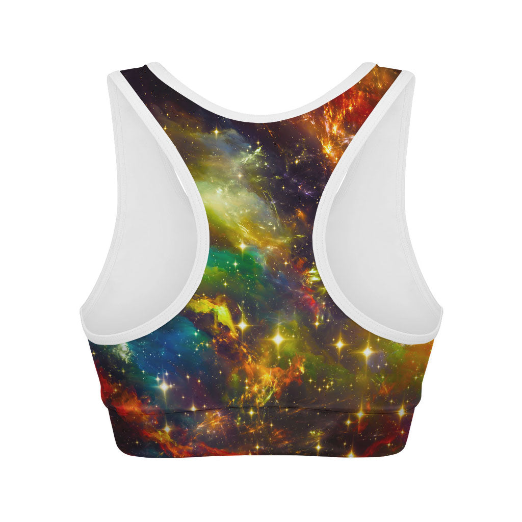 Colorful Universe Galaxy Space Print Women's Sports Bra