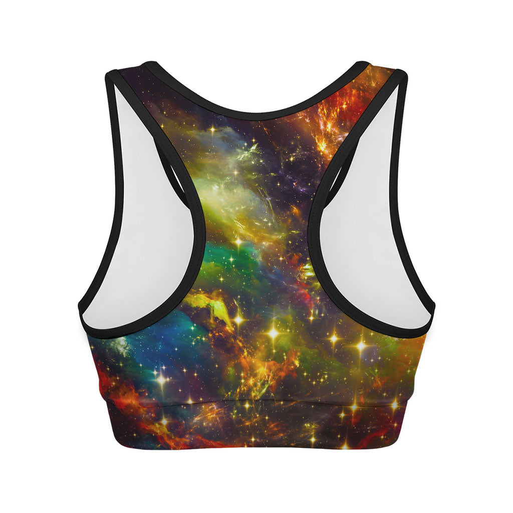 Colorful Universe Galaxy Space Print Women's Sports Bra