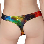 Colorful Universe Galaxy Space Print Women's Thong