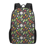 Colorful Vegetable Pattern Print 17 Inch Backpack