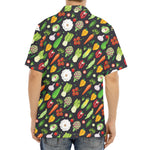 Colorful Vegetable Pattern Print Aloha Shirt