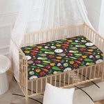 Colorful Vegetable Pattern Print Baby Crib Sheet