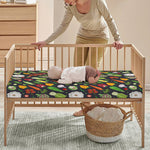 Colorful Vegetable Pattern Print Baby Crib Sheet