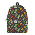 Colorful Vegetable Pattern Print School Backpack