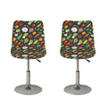 Colorful Vegetable Pattern Print Bar Stool Covers