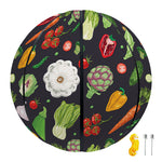 Colorful Vegetable Pattern Print Basketball
