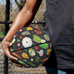 Colorful Vegetable Pattern Print Basketball