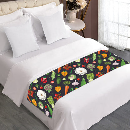 Colorful Vegetable Pattern Print Bed Runner