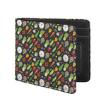 Colorful Vegetable Pattern Print Bifold Wallet