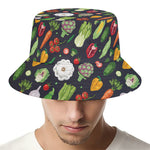 Colorful Vegetable Pattern Print Bucket Hat