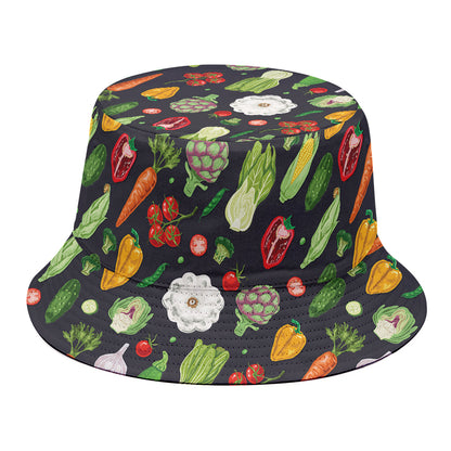 Colorful Vegetable Pattern Print Bucket Hat