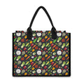 Colorful Vegetable Pattern Print Canvas Tote Bag