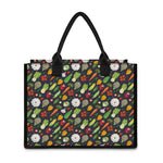 Colorful Vegetable Pattern Print Canvas Tote Bag