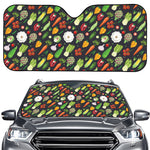 Colorful Vegetable Pattern Print Car Windshield Sun Shade