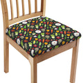Colorful Vegetable Pattern Print Chair Cushion Cover