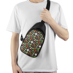 Colorful Vegetable Pattern Print Chest Bag