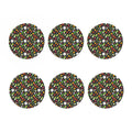 Colorful Vegetable Pattern Print Coaster Set