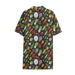 Colorful Vegetable Pattern Print Cotton Hawaiian Shirt