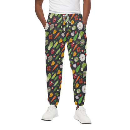 Colorful Vegetable Pattern Print Cotton Pants