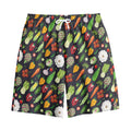 Colorful Vegetable Pattern Print Cotton Shorts