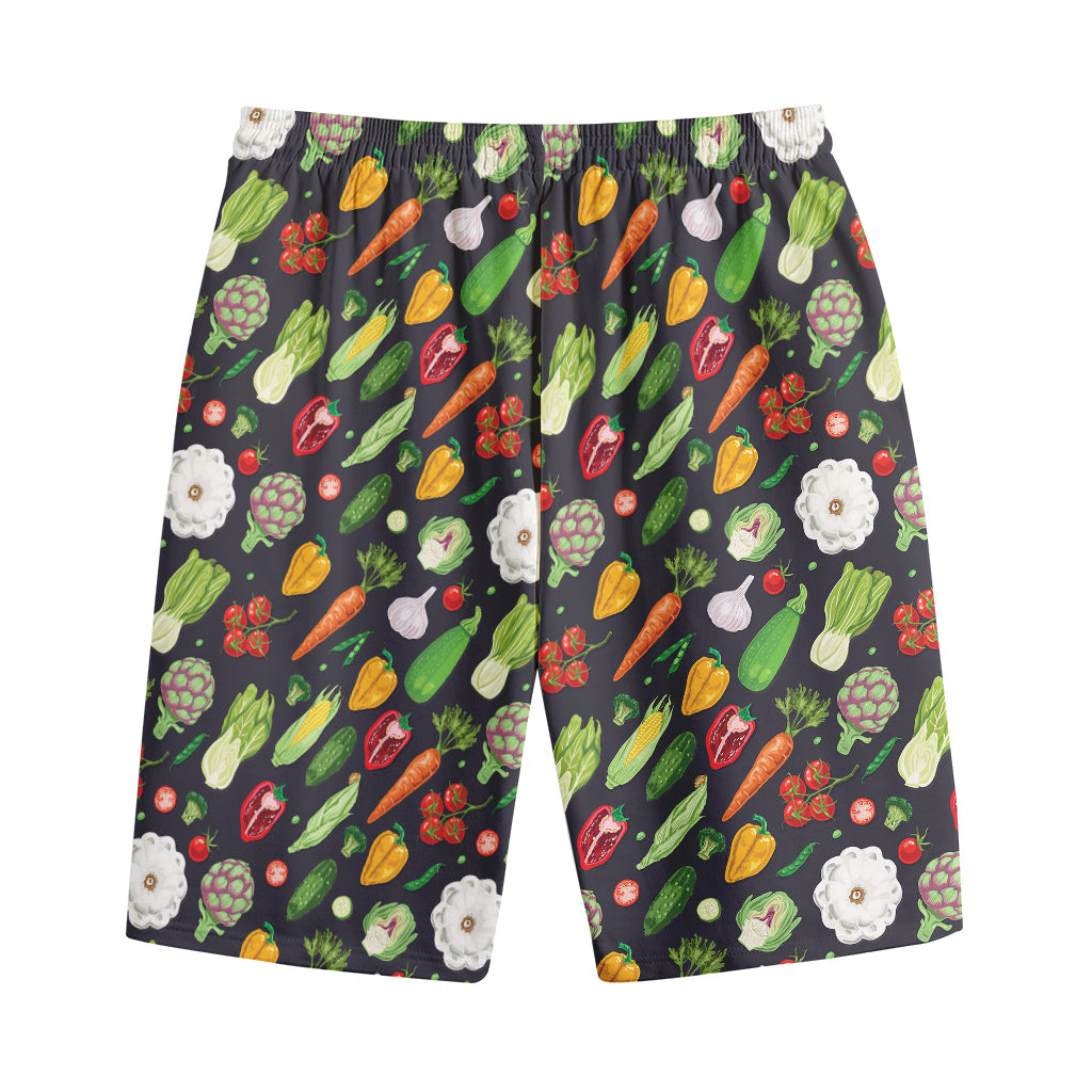 Colorful Vegetable Pattern Print Cotton Shorts