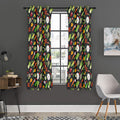 Colorful Vegetable Pattern Print Grommet Curtain Panels