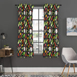 Colorful Vegetable Pattern Print Curtain