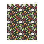 Colorful Vegetable Pattern Print Curtain